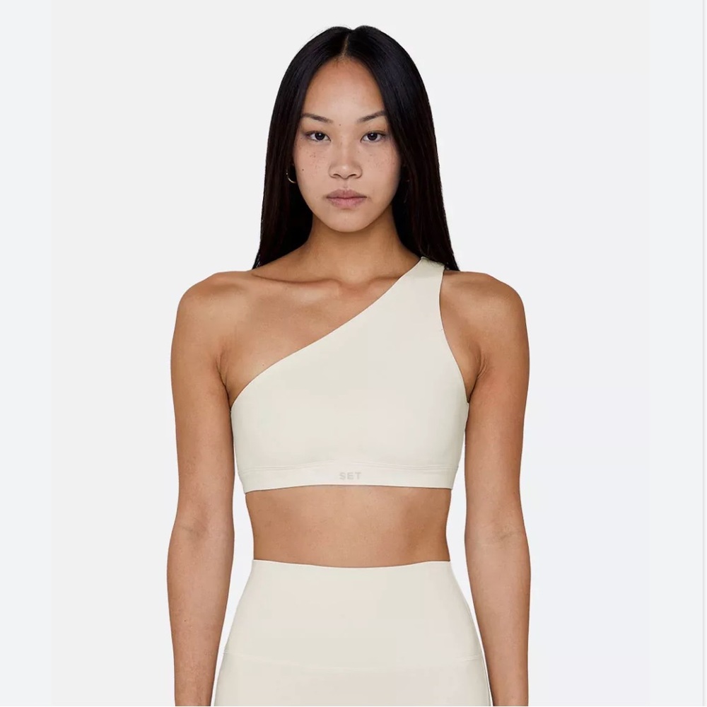 SET Active LUXFORM One Shoulder Bra in Bone